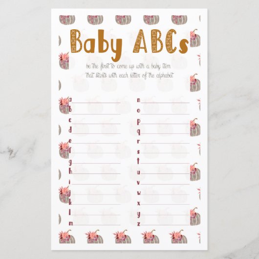 Little Pumpkin Baby ABC (Voorkant)