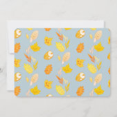 Little Pumpkin Baby Blue Boy 1st Verjaardag Foto Kaart (Achterkant)