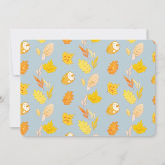 Little Pumpkin Baby Blue Boy 1st Verjaardag Foto Kaart (Achterkant)