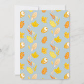 Little Pumpkin Baby Blue Virtual Baby shower Kaart (Achterkant)