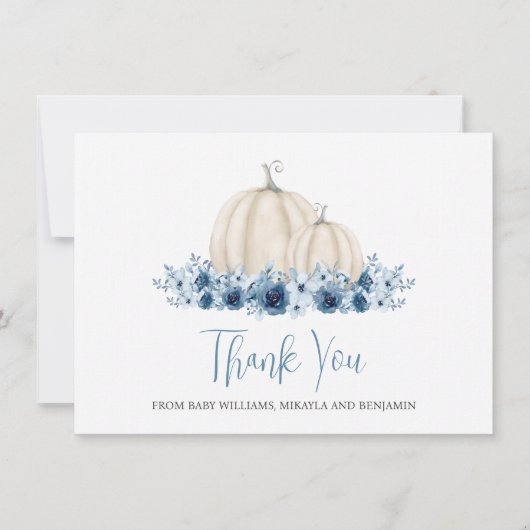 Little Pumpkin Baby Boy Baby shower Dank u (Voorkant)