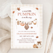 Little Pumpkin Baby Clothesline Herfst Baby shower Kaart