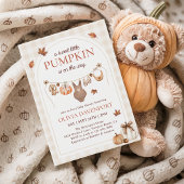 Little Pumpkin Baby Clothesline Herfst Baby shower Kaart