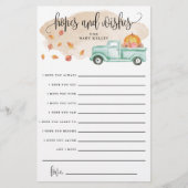Little Pumpkin Baby Hopes & Wishes Papier Kaart (Voorkant)