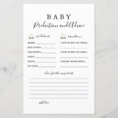 Little Pumpkin Baby Prediction and Advice Kaarten (Voorkant)