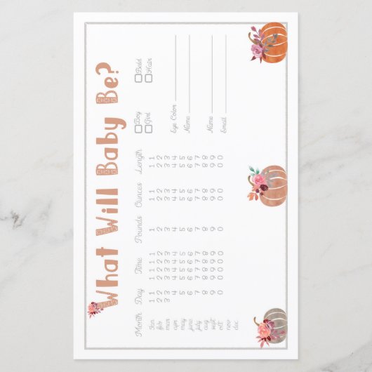 Little Pumpkin Baby Predictor (Voorkant)