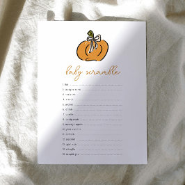 Little Pumpkin Baby Scramble Baby Shower Game