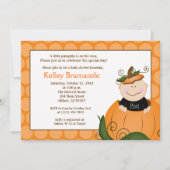 Little Pumpkin Baby shower 5x7 Invitation Kaart (Voorkant)