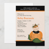 Little Pumpkin Baby shower 5x7 Invitation Kaart (Voorkant / Achterkant)