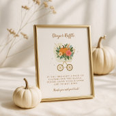 Little Pumpkin Baby shower 8x10 Luier Raffle Sign Poster