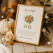 Little Pumpkin Baby shower 8x10 Luier Raffle Sign Poster