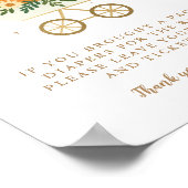 Little Pumpkin Baby shower 8x10 Luier Raffle Sign Poster (Hoek)