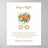 Little Pumpkin Baby shower 8x10 Luier Raffle Sign Poster (Voorkant)
