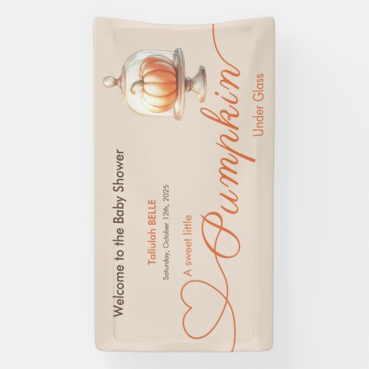 Little Pumpkin Baby Shower – Autumn Elegance Spandoek (Verticaal)