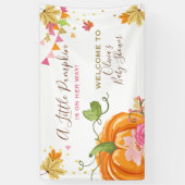 Little Pumpkin Baby shower Banner Herfst Autumn Gi (Verticaal)