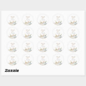 Little Pumpkin Baby shower Bedankt Behandellabels Ronde Sticker (Vel)