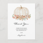 Little Pumpkin Baby shower Bedankt Briefkaart (Voorkant)