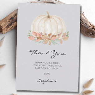 Little Pumpkin Baby shower Bedankt Briefkaart