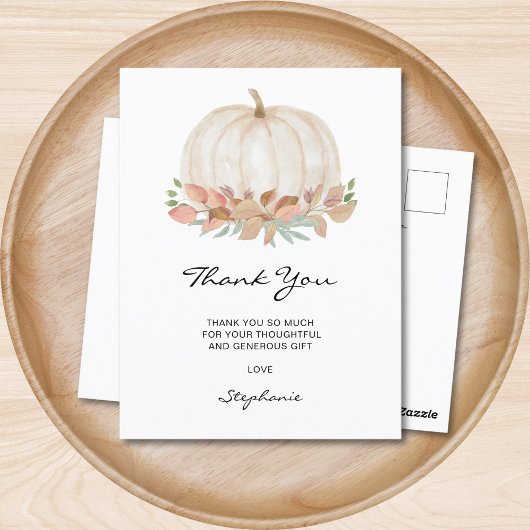 Little Pumpkin Baby shower Bedankt Briefkaart