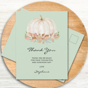 Little Pumpkin Baby shower Bedankt Briefkaart