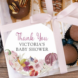 Little Pumpkin Baby shower Bedankt Ronde Sticker