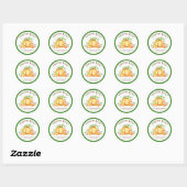 Little Pumpkin Baby shower Bedankt Ronde Sticker (Vel)
