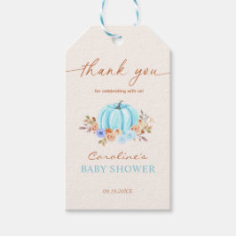 Little Pumpkin Baby shower Blue Boy Cadeaulabel