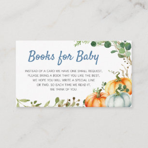 Little Pumpkin Baby shower Books for Baby Informatiekaartje