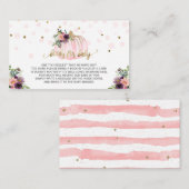 Little Pumpkin Baby shower Books for Baby Informatiekaartje (Voorkant / Achterkant)