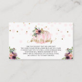 Little Pumpkin Baby shower Books for Baby Informatiekaartje (Voorkant)