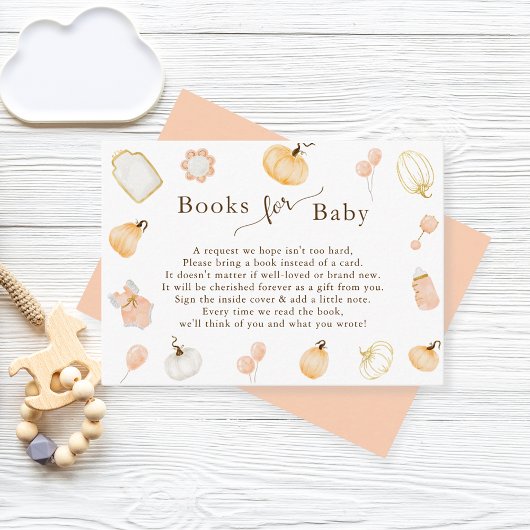 Little Pumpkin Baby shower Books for Baby Informatiekaartje