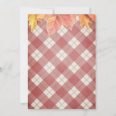 Little Pumpkin Baby shower Boy Rustic Herfst Pset Kaart (Achterkant)