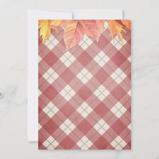 Little Pumpkin Baby shower Boy Rustic Herfst Pset Kaart (Achterkant)