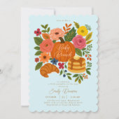 Little Pumpkin Baby Shower Brunch Invitation Kaart (Voorkant)