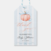 Little Pumpkin Baby shower Dank u Gift Cadeaulabel (Voorkant)