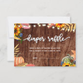 Little Pumpkin Baby shower Diaper Raffle Kaart (Voorkant)