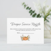 Little Pumpkin Baby shower Diaper Service Raffle Informatiekaartje (Staand voorkant)