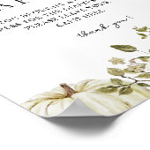 Little Pumpkin Baby shower Dipaer Raffle Sign Poster (Hoek)