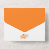 Little Pumpkin Baby shower Elegant Simple Moderne All In One Uitnodiging (Achterkant)