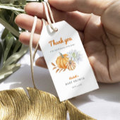 Little Pumpkin Baby shower Elegant Simple Moderne  Cadeaulabel