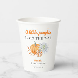 Little Pumpkin Baby shower Elegant Simple Moderne Papieren Bekers
