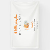 Little Pumpkin Baby shower Elegant Simple Moderne Spandoek (Verticaal)