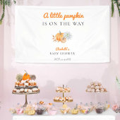 Little Pumpkin Baby shower Elegant Simple Moderne Spandoek