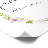 Little Pumpkin Baby shower Favors Sign Poster (Hoek)