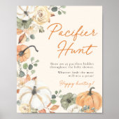 Little Pumpkin Baby shower fopspeen jacht spel tek Poster (Voorkant)