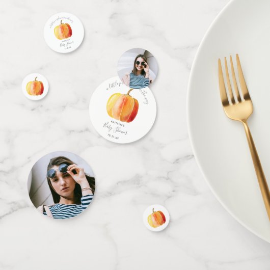 Little Pumpkin Baby shower Foto Confetti (Groep)