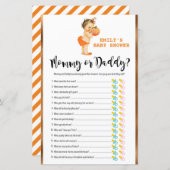 Little Pumpkin Baby shower Game PRINED (Voorkant / Achterkant)