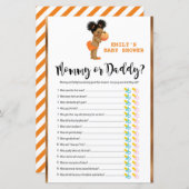 Little Pumpkin Baby shower Game PRINED (Voorkant / Achterkant)