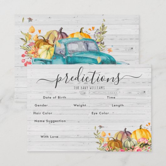 Little Pumpkin | Baby shower gaming Kaart (Voorkant / Achterkant)