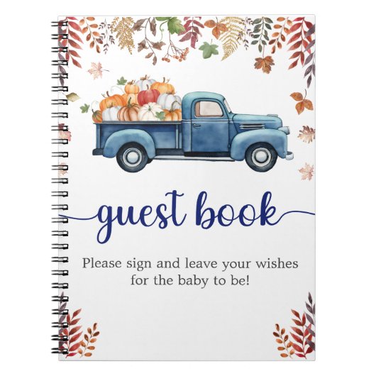Little Pumpkin Baby shower Gastenboek Notitieboek (Voorkant)